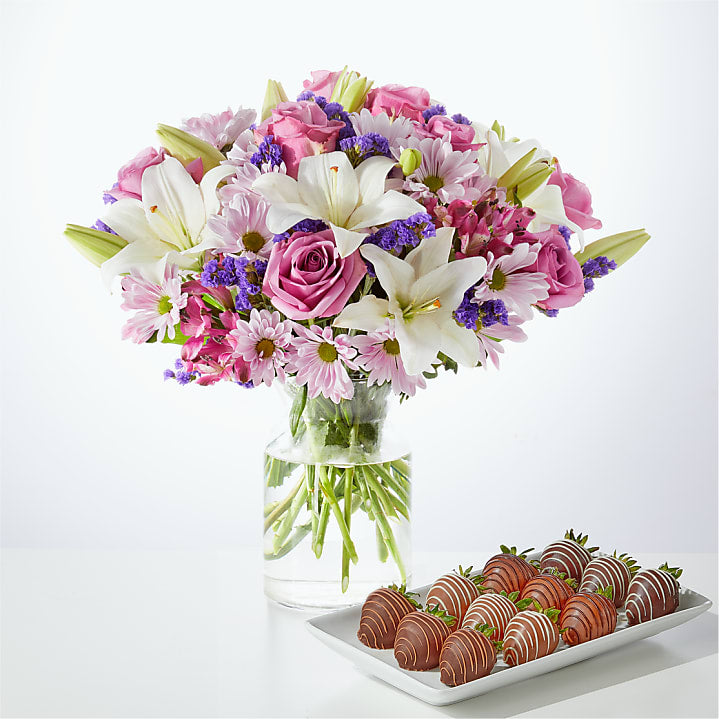 product image for Lavender Fields Bouquet and Berry Bundle
