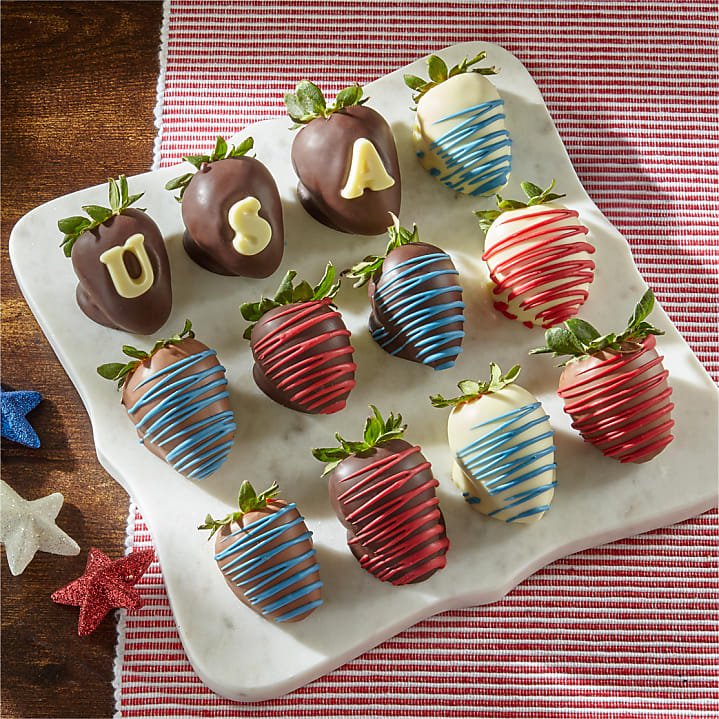 product image for One Dozen Patriotic Chocolate–Covered Strawberries