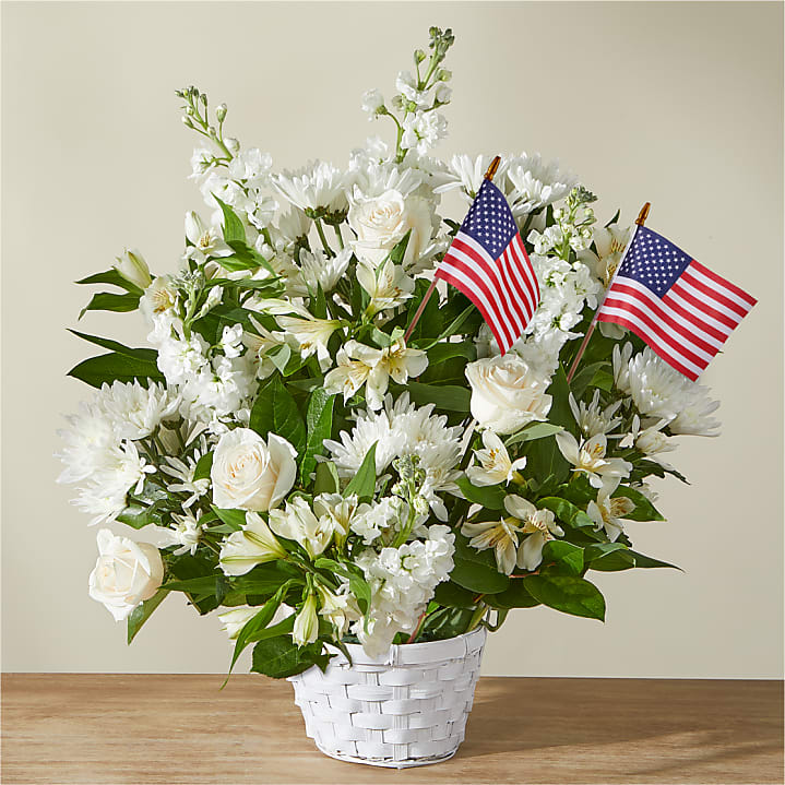 product image for Eternal Affection Arrangement with Flag