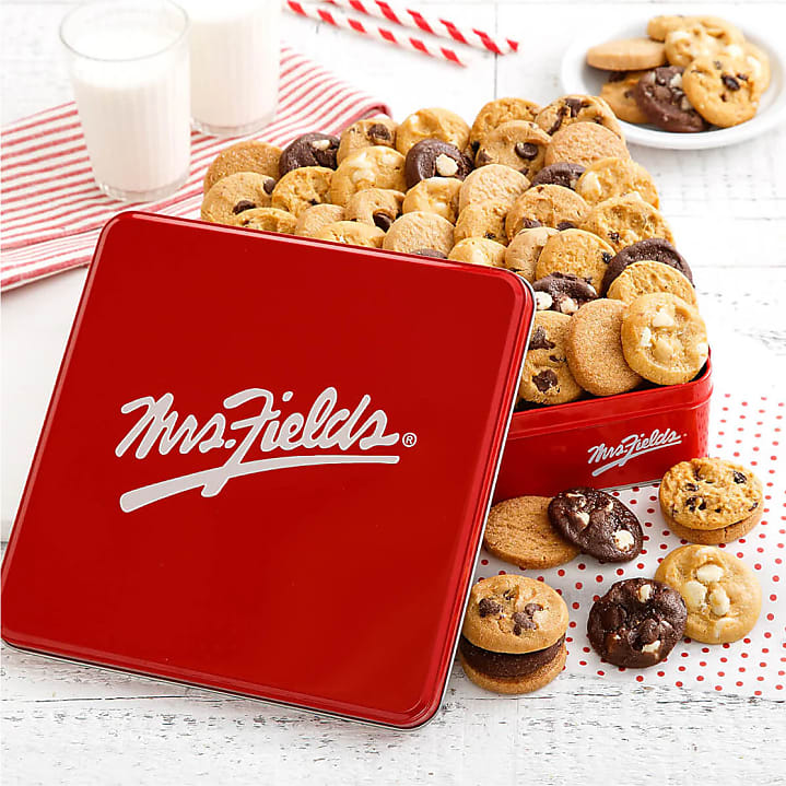 product image for Mrs. Fields 48 Nibblers® Bite-Sized Cookies Signature Tin